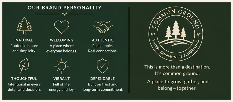CommonGround Brand Personality reference board